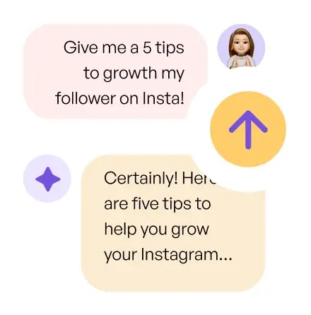 AI content generation interface